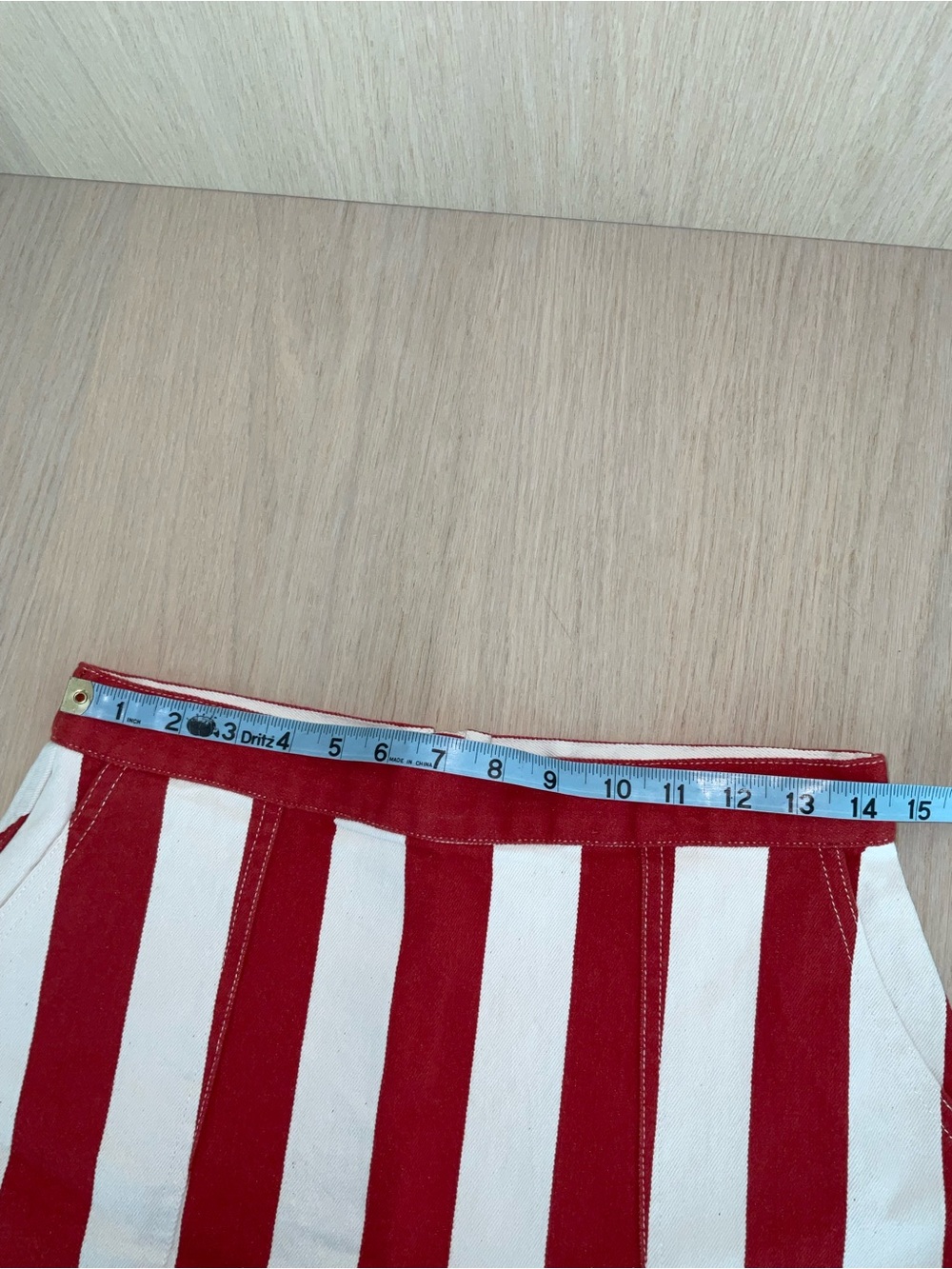 RHODE Nadine Vertical-Strip Midi Skirt with Patch Pockets - Picture 7 of 10